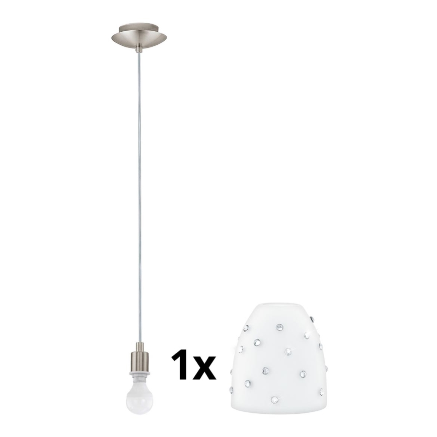 Eglo - Світлодіодна люстра на тросі MY CHOICE 1xE14/4W/230V матовий хром/білий