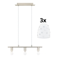 Eglo - Світлодіодна люстра на тросі MY CHOICE 3xE14/4W/230V матовий хром/білий