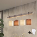 Eglo - світлодіодна люстра на тросі TOWNSHEND 4xE27/60W/230V