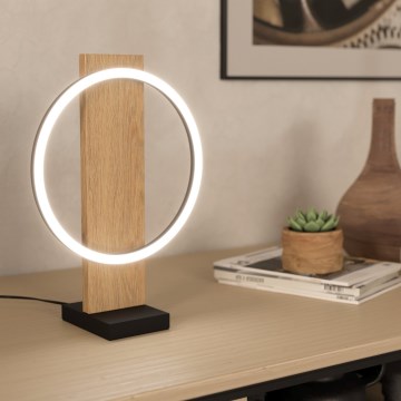 Eglo - Світлодіодна настільна лампа LED/12W/230V 3000K бежевий/чорний