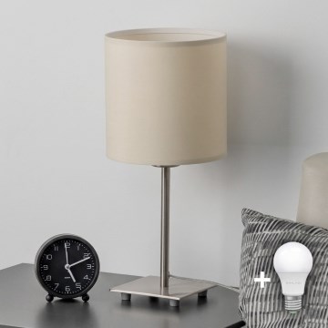 Егло - світлодіодна настільна лампа ТУНЯ 1хЕ27/60 Вт/230 В кремова