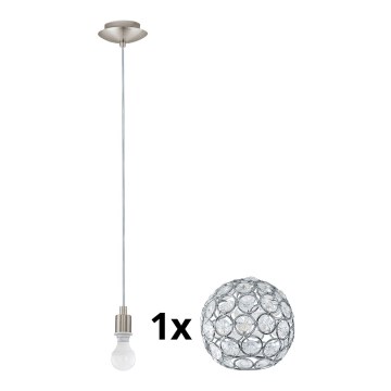 Eglo - Світлодіодна підвісна люстра MY CHOICE 1xE14/4W/230V  матовий хром