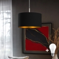Eglo - світлодіодна підвісна люстра TUNJA на тросі 1xE27/60W/230V чорна