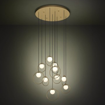 Eglo - Світлодіодна підвісна люстра з регулюванням яскравості 10xLED/3W/230V 3000K діаметр 58 см золотий
