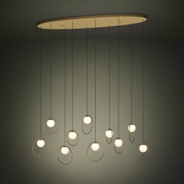 Eglo - Світлодіодна підвісна люстра з регулюванням яскравості 10xLED/3W/230V 3000K золотий