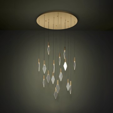Eglo - Світлодіодна підвісна люстра з регулюванням яскравості 16xLED/3,3W/230V 3000K діаметр 78 см золотий