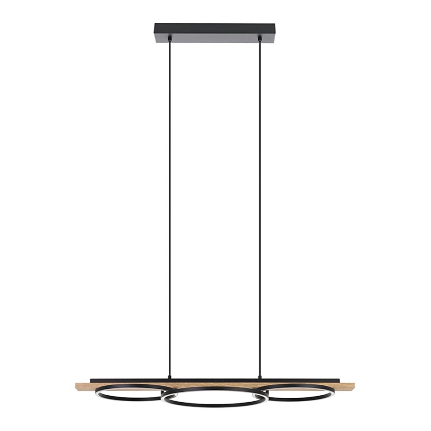 Eglo - Світлодіодна підвісна люстра з регулюванням яскравості 2xLED/12,5W/230V+1xLED/15,5W 3000K коричневий/чорний