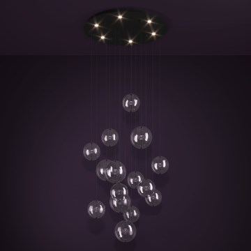 Eglo - Світлодіодна підвісна люстра з регулюванням яскравості 6xLED/4,2W/230V 3000K прозорий