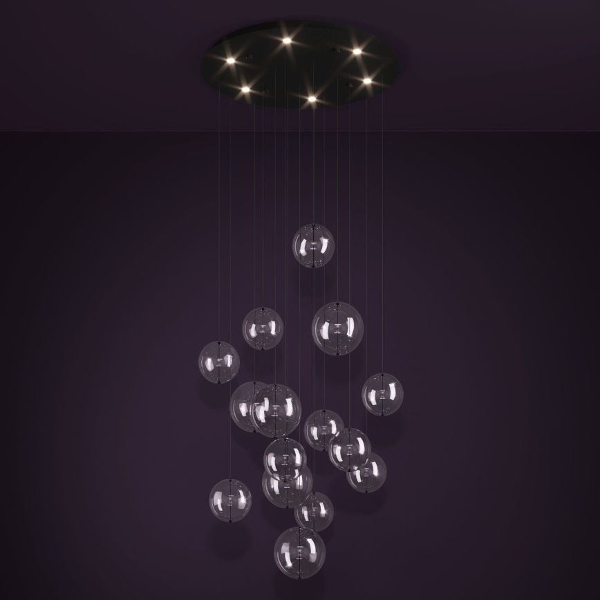 Eglo - Світлодіодна підвісна люстра з регулюванням яскравості 6xLED/4,2W/230V 3000K прозорий