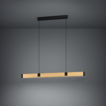 Eglo - Світлодіодна підвісна люстра з регулюванням яскравості LED/28,8W/230V 3000K чорний/коричневий