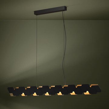 Eglo - Світлодіодна підвісна люстра з регулюванням яскравості LED/44W/230V 3000K чорний/золотий
