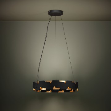Eglo - Світлодіодна підвісна люстра з регулюванням яскравості LED/72W/230V 3000K чорний/золотий