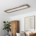Eglo - Світлодіодна RGBW димована панель SALOBRENA-C WOOD LED/31W/230V 2700-6500K 34x124 см коричнева + дистанційне керування
