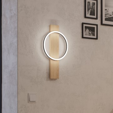 Eglo - Світлодіодний настінний світильник LED/12W/230V 3000K бежевий/чорний