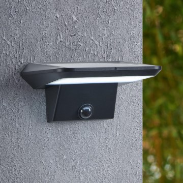 Eglo - Світлодіодний настінний світильник з датчиком на сонячній батареї LED/20W/3,7V IP44