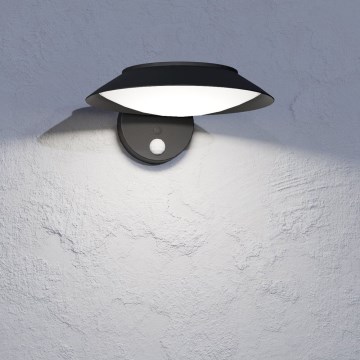Eglo - Світлодіодний настінний світильник з датчиком на сонячній батареї LED/7W/3,7V IP44