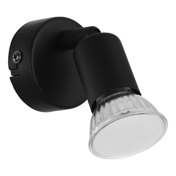 Eglo - Світлодіодний настінний точковий світильник 1xGU10/2,8W/230V 3000K чорний