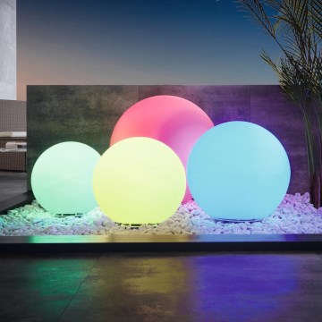 Eglo - Світлодіодний RGB регульований вуличний світильник 1xE27/9W/230V 2700-6500K IP65 Ø500