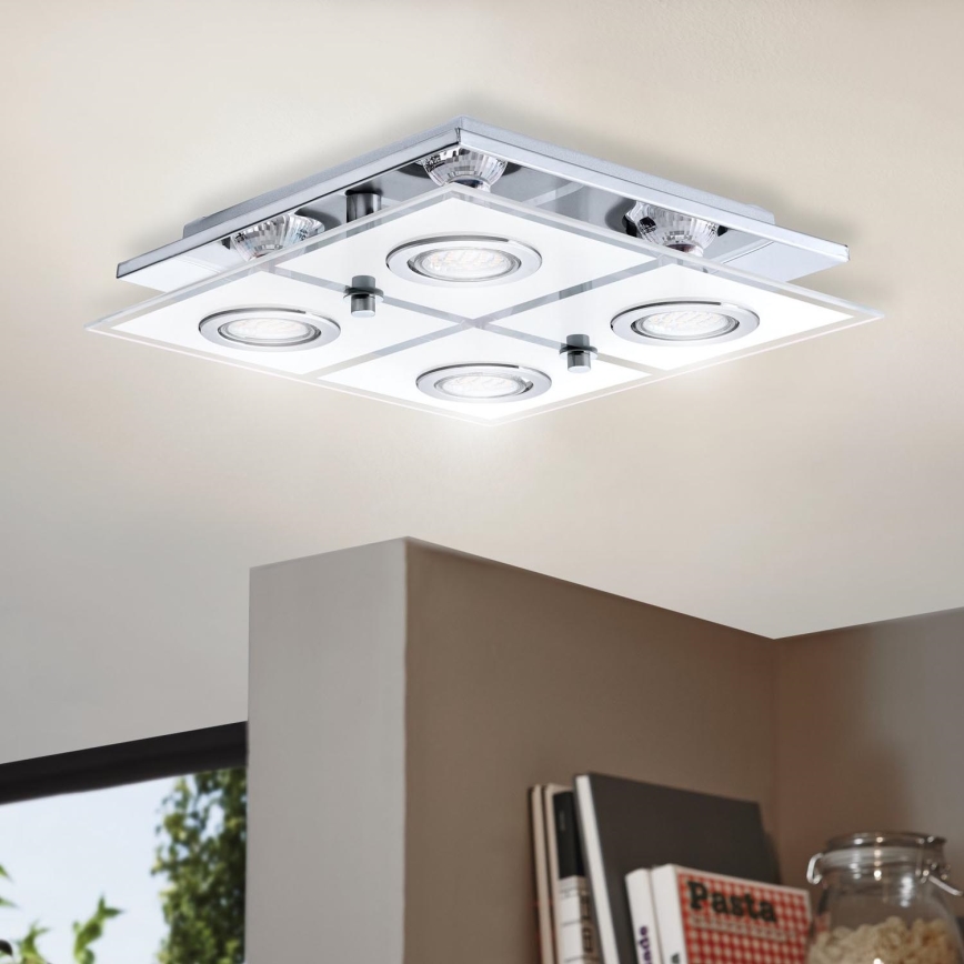 EGLO - Світлодіодний стельовий світильник 4xGU10/3W/230V