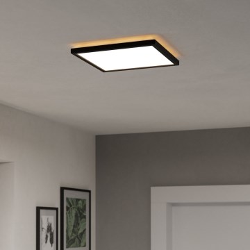 Eglo - Світлодіодний стельовий світильник для ванної кімнати LED/13,4W/230V 2700/4000/6500K 29x29 см IP44 чорний