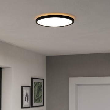 Eglo - Світлодіодний стельовий світильник для ванної кімнати LED/13,9W/230V 2700/4000/6500K діаметр 30 см IP44 чорний