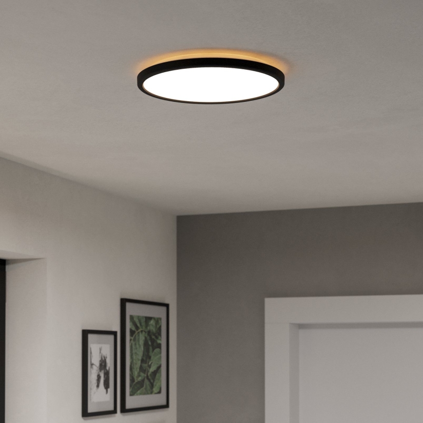 Eglo - Світлодіодний стельовий світильник для ванної кімнати LED/13,9W/230V 2700/4000/6500K діаметр 30 см IP44 чорний