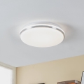 Eglo - Світлодіодний стельовий світильник для ванної кімнати LED/15,6W/230V IP44 глянцевий хром