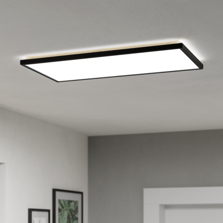 Eglo - Світлодіодний стельовий світильник для ванної кімнати LED/17,2W/230V 2700/4000/6500K 30x57 см IP44 чорний