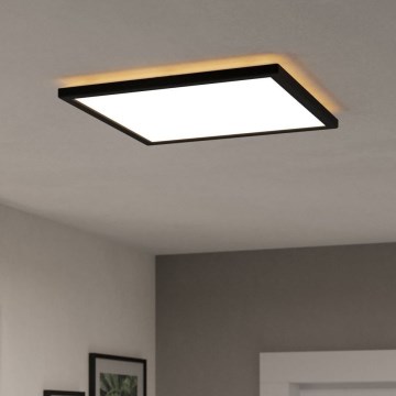 Eglo - Світлодіодний стельовий світильник для ванної кімнати LED/17,6W/230V 2700/4000/6500K 39x39 см IP44 чорний