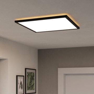 Eglo - Світлодіодний стельовий світильник для ванної кімнати LED/17W/230V 2700/4000/6500K 50x50 см IP44 чорний