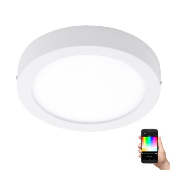 Eglo - Світлодіодний стельовий світильник RGB з регулюванням яскравості FUEVA-C LED/15,6W/230V