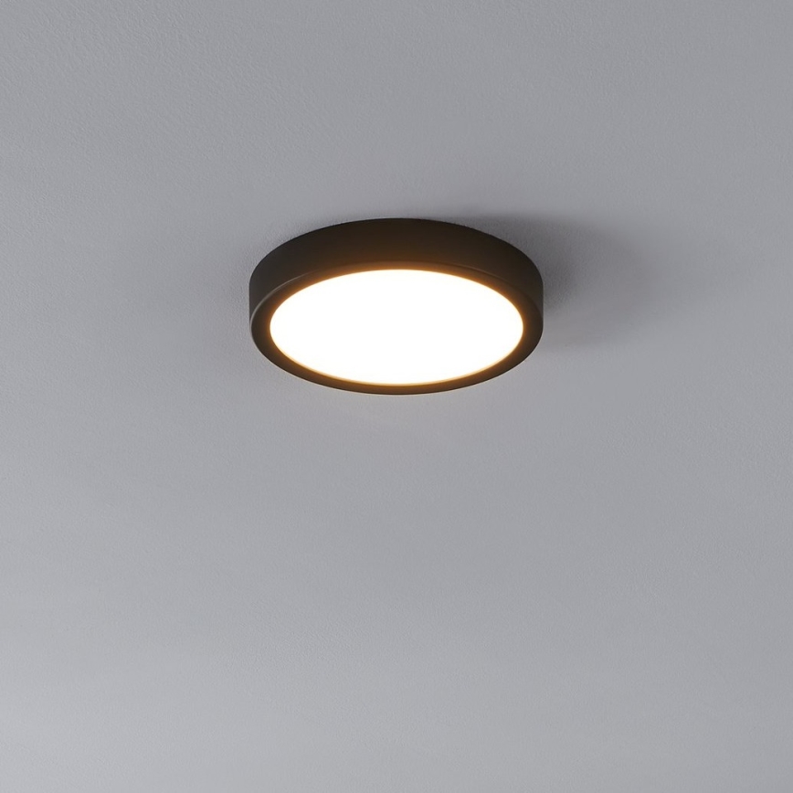 Eglo - Світлодіодний стельовий світильник з датчиком LED/17W/230V 3000K чорний