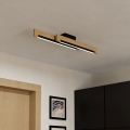 Eglo - Світлодіодний стельовий світильник з регулюванням яскравості 2xLED/10W/230V 3000K чорний/бежевий