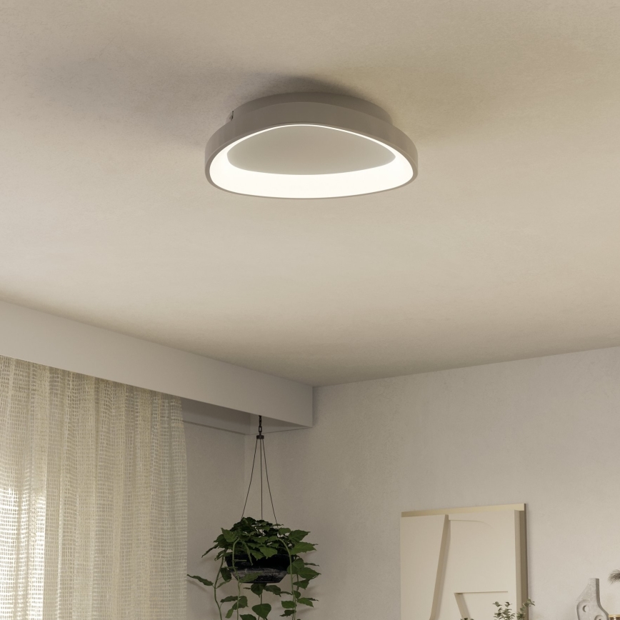Eglo - Світлодіодний стельовий світильник з регулюванням яскравості LED/12W/230V 2700-6500K білий + пульт дистанційного керування
