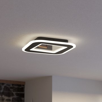 Eglo - Світлодіодний стельовий світильник з регулюванням яскравості LED/20W/230V 2700-6500K чорний + пульт дистанційного керування