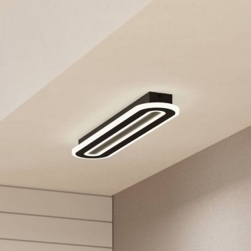Eglo - Світлодіодний стельовий світильник з регулюванням яскравості LED/20W/230V 2700-6500K чорний + пульт дистанційного керування