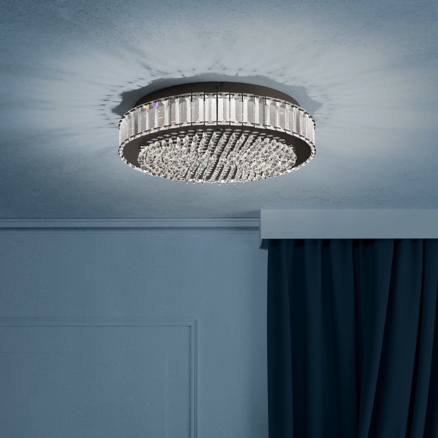 Eglo - Світлодіодний стельовий світильник з регулюванням яскравості LED/23,5W/230V 4000K чорний