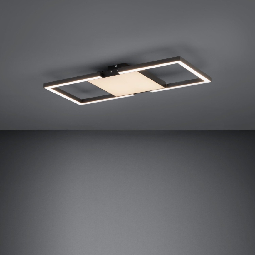 Eglo - Світлодіодний стельовий світильник з регулюванням яскравості LED/26,2W/230V 2700-6500K чорний + пульт дистанційного керування