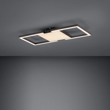 Eglo - Світлодіодний стельовий світильник з регулюванням яскравості LED/26,2W/230V 2700-6500K чорний + пульт дистанційного керування