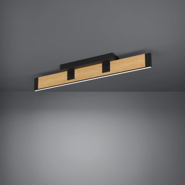 Eglo - Світлодіодний стельовий світильник з регулюванням яскравості LED/27W/230V 3000K чорний/коричневий