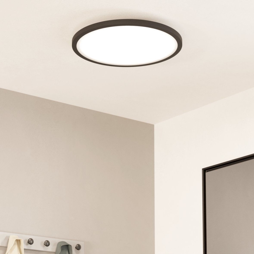 Eglo - Світлодіодний стельовий світильник з регулюванням яскравості LED/33,5W/230V діаметр 45 cm чорний
