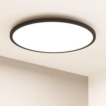 Eglo - Світлодіодний стельовий світильник з регулюванням яскравості LED/41W/230V діаметр 60 cm чорний