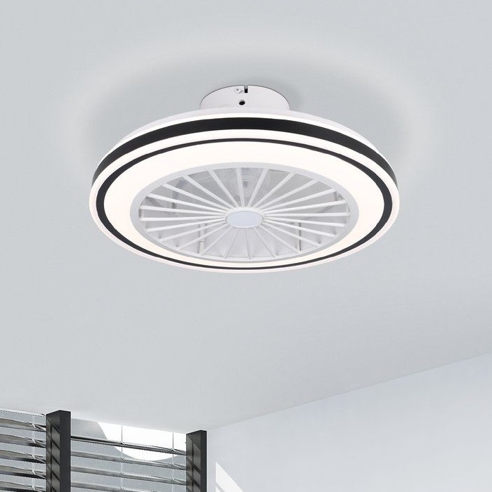 Eglo - Світлодіодний стельовий вентилятор з регулюванням яскравості LED/25,5W/230V білий/чорний 2700-6500K + пульт дистанційного керування