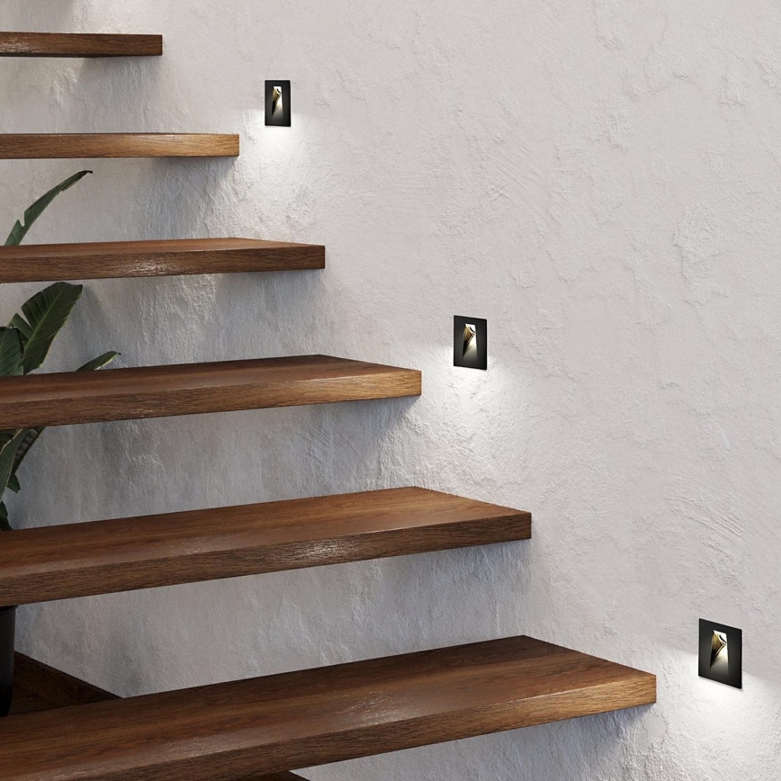 Eglo - Світлодіодний світильник для сходів LED/2W/230V чорна