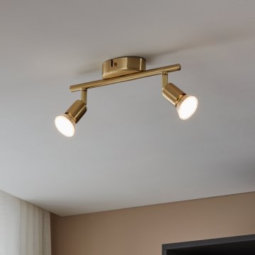 Eglo - Світлодіодний точковий світильник 2xGU10/2,8W/230V 3000K золотий