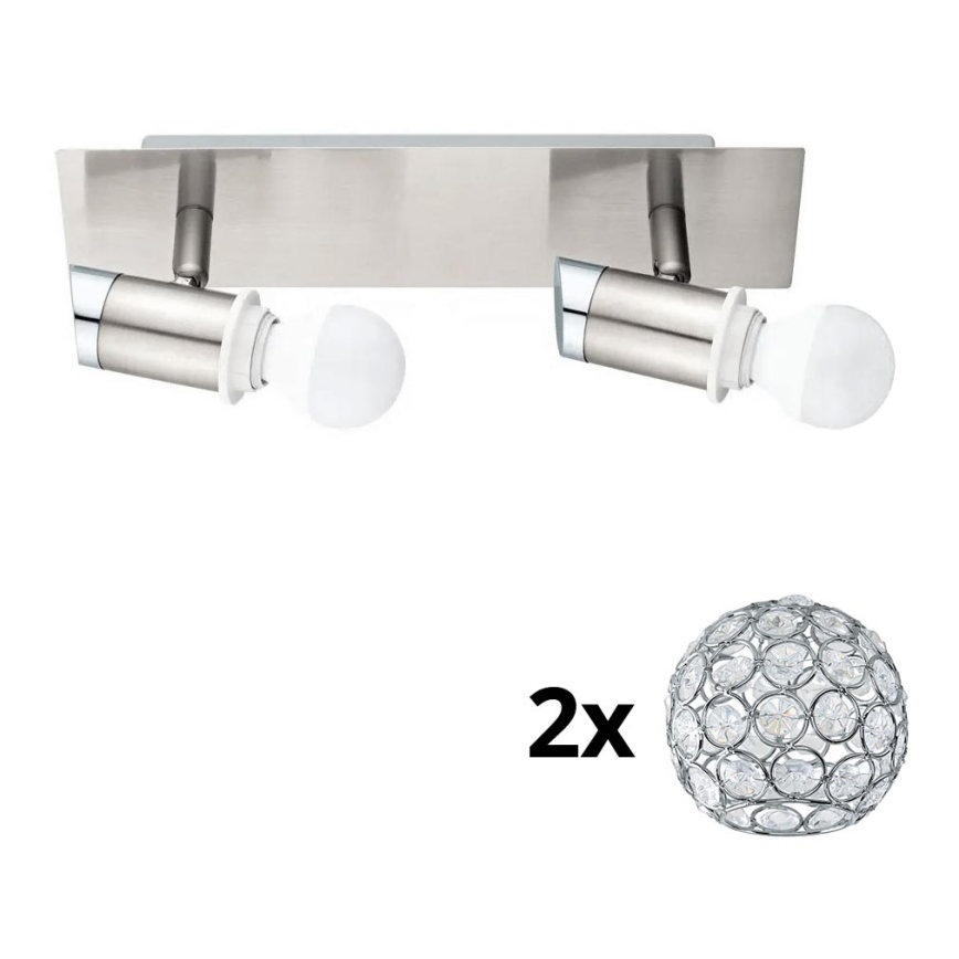Eglo - Світлодіодний точковий світильник MY CHOICE 2xE14/4W/230V матовий хром