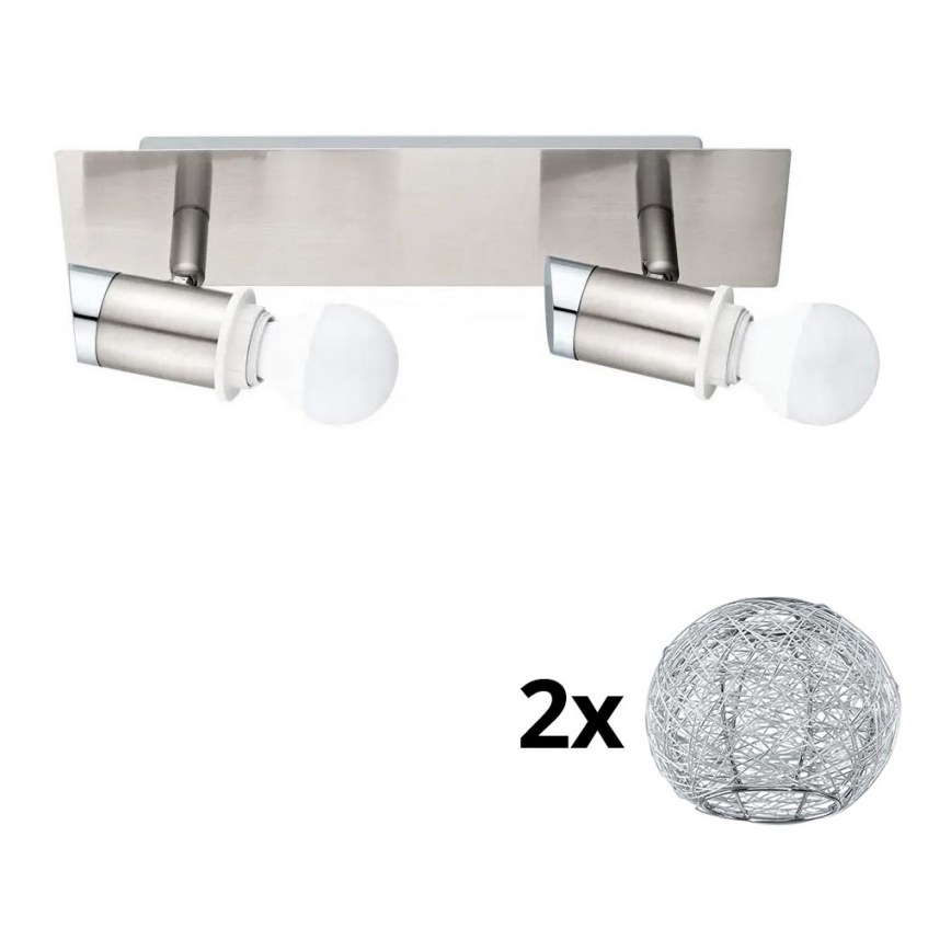 Eglo - Світлодіодний точковий світильник MY CHOICE 2xE14/4W/230V матовий хром