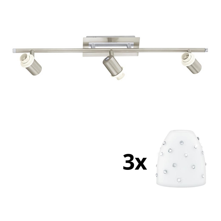 Eglo - Світлодіодний точковий світильник MY CHOICE 3xE14/40W/230V матовий хром/білий