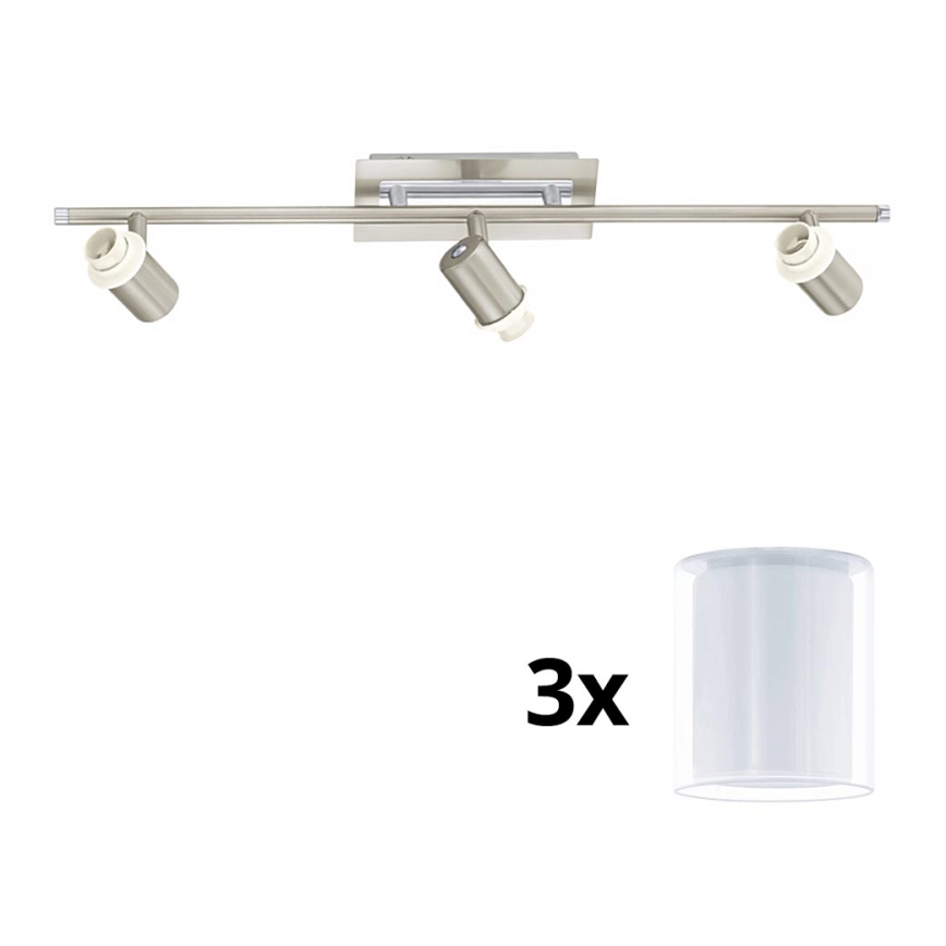 Eglo - Світлодіодний точковий світильник MY CHOICE 3xE14/40W/230V матовий хром/білий