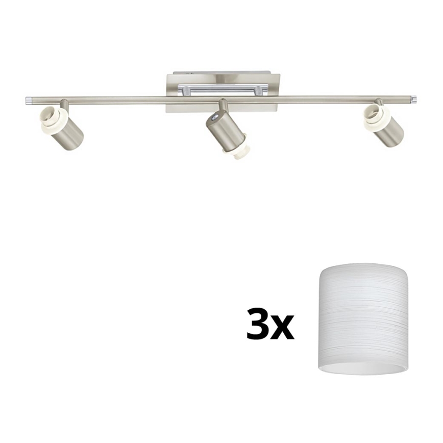 Eglo - Світлодіодний точковий світильник MY CHOICE 3xE14/40W/230V матовий хром/білий